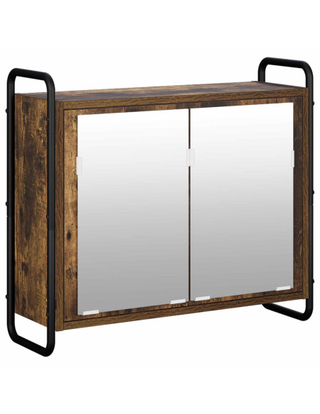 Set di Armadi da Bagno 3 pz Rovere Fumo 40 x 36 x 109,5 cm