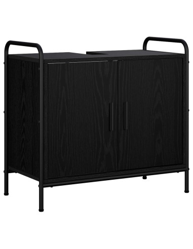 Set di Armadi da Bagno 3 pz Rovere Nero 40 x 36 x 109,5 cm