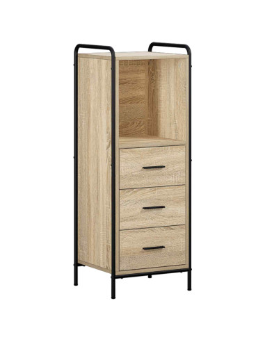 Set di Armadi da Bagno 3 pz Rovere Sonoma 40 x 36 x 109,5 cm