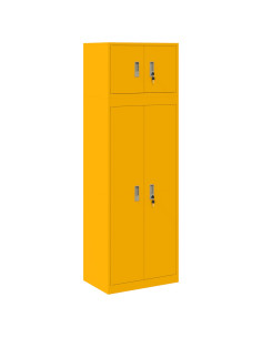 Armadio 2 pz Giallo senape 60 x 40 x 180 cm Acciaio Bloccabile 2