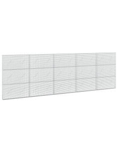 Gabione con filo da 3,5 mm e rete da 5x2,5 cm 500x10x150 cm 2