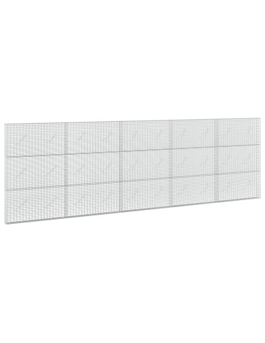Gabione con filo da 3,5 mm e rete da 5x2,5 cm 500x10x150 cm