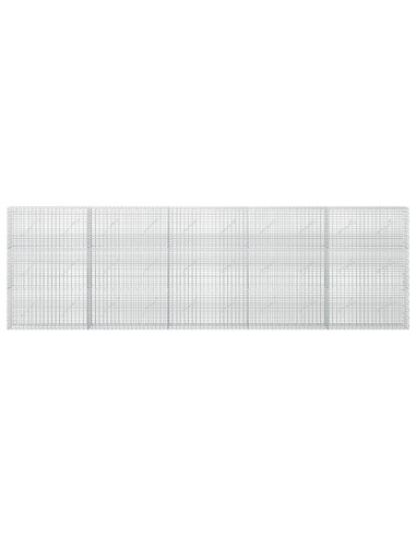 Gabione con filo da 3,5 mm e rete da 5x2,5 cm 500x10x150 cm