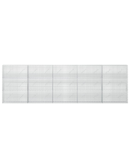 Gabione con filo da 3,5 mm e rete da 5x2,5 cm 500x10x150 cm