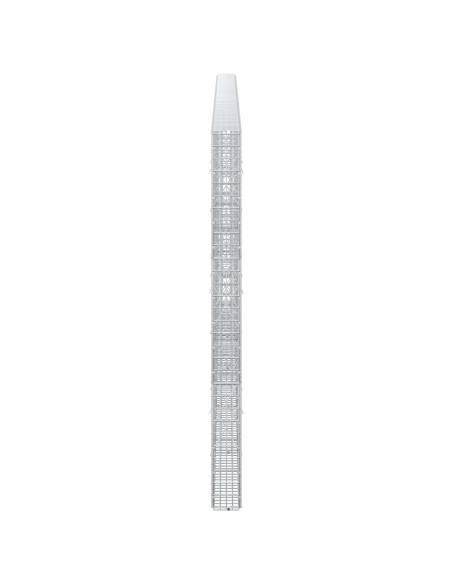 Gabione con filo da 3,5 mm e rete da 5x2,5 cm 500x10x150 cm