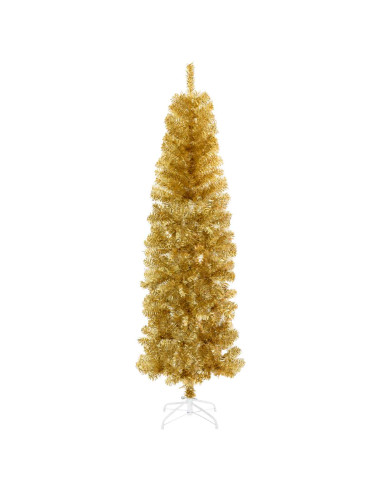 Albero di Natale Slim artificiale con palline 180 cm 300 LED