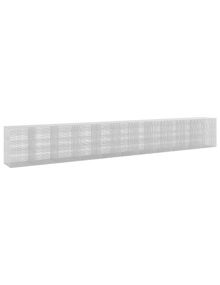 Gabione con filo da 3,5 mm e rete da 5x2,5 cm 1100x100x150 cm