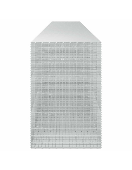 Gabione con filo da 3,5 mm e rete da 5x2,5 cm 1100x100x150 cm