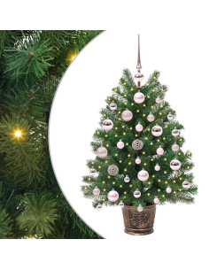 Albero di Natale artificiale con 150 LED Verde 75 cm PE e PVC