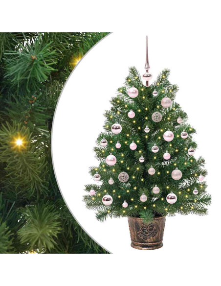 Albero di Natale artificiale con 150 LED Verde 95 cm PE e PVC