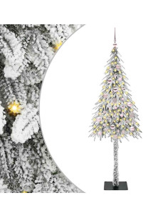 Albero di Natale con 150 LED Bianco 150 cm PE e Acciaio