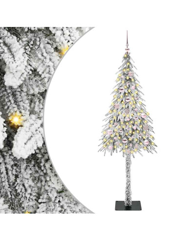 Albero di Natale con 150 LED Bianco 150 cm PE e Acciaio