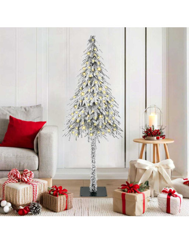 Albero di Natale Bianco 150 cm PE e Acciaio