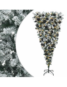 Albero di Natale artificiale rovesciato con rami snodati 180 cm