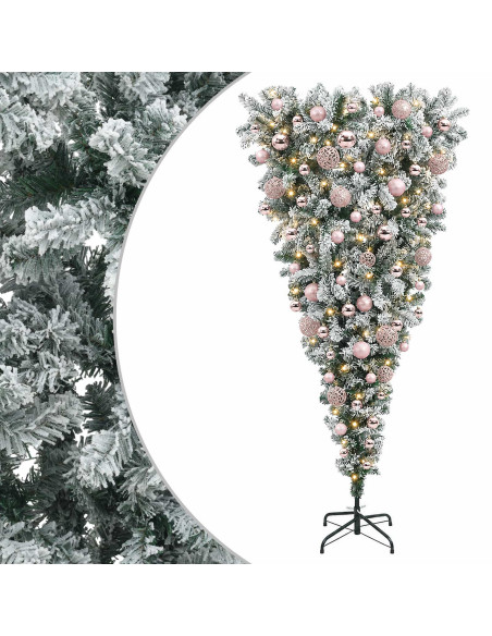 Albero di Natale artificiale rovesciato con rami snodati 180 cm