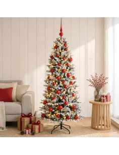 Albero di Natale artificiale con palline 150 cm 150 LED 2