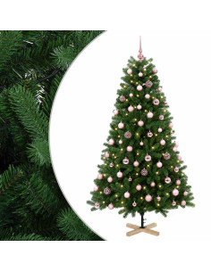 Albero di Natale artificiale con palline 240 cm 300 LED