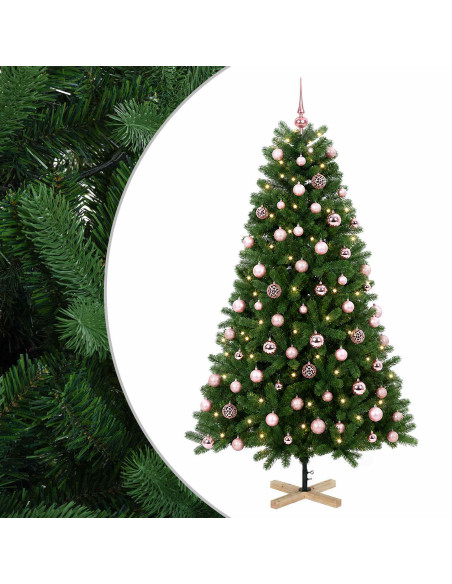 Albero di Natale artificiale con palline 240 cm 300 LED