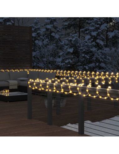 Stringa di Luci con 120 LED Bianco Caldo 5 m in PVC