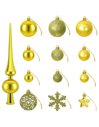 Set di Palline di Natale 111 pz Verde chiaro 6 cm Polistirolo