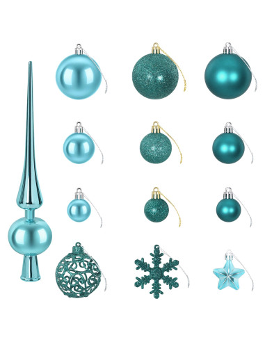 Set di Palline di Natale 111 pz Verde 6 cm Polistirolo