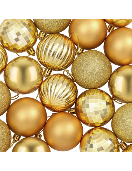 Set di Palline di Natale 75 pz Oro 6 cm Polistirolo