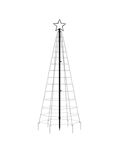 Albero di Natale LED  con picchetti 220 LED Bianco Caldo 180 cm (solo AU)