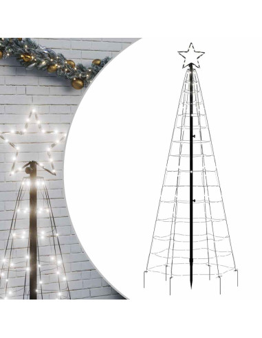 Albero di Natale LED con picchetti 220 LED Bianco Freddo 180 cm (solo AU)