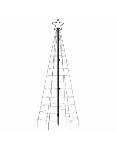 Albero di Natale LED con picchetti 220 LED Bianco Freddo 180 cm (solo AU)