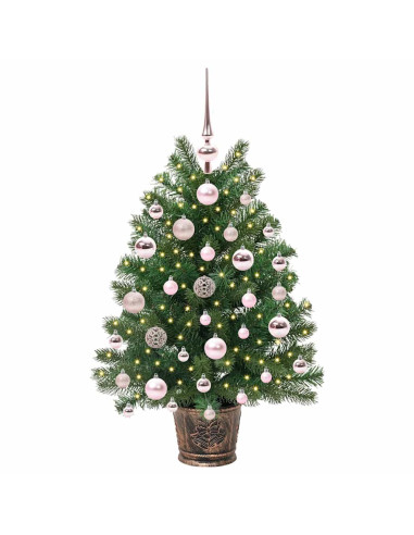 Albero di Natale artificiale con 150 LED Verde 75 cm PE e PVC