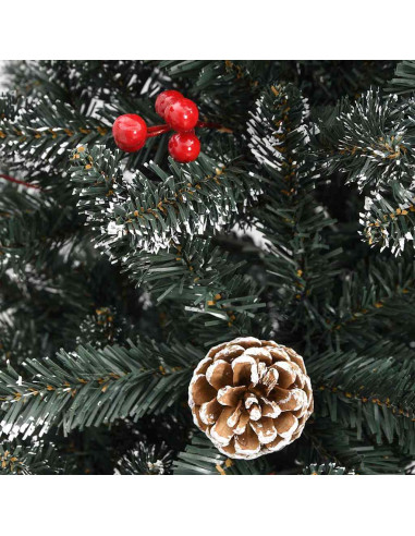 Albero di Natale Artificiale con Base Verde 120 cm PVC