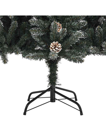 Albero di Natale Artificiale con Base Verde 120 cm PVC