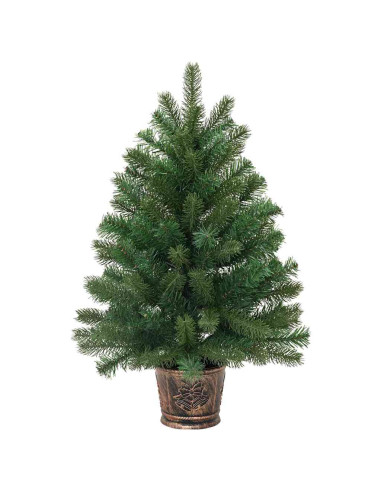Albero di Natale artificiale con 150 LED Verde 75 cm PE e PVC