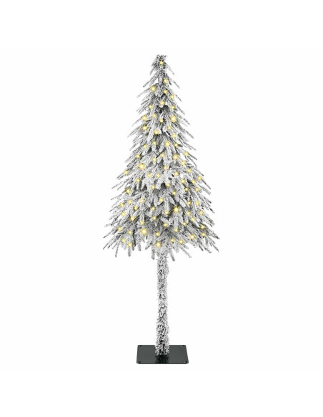 Albero di Natale con 150 LED Bianco 120 cm PE e Acciaio