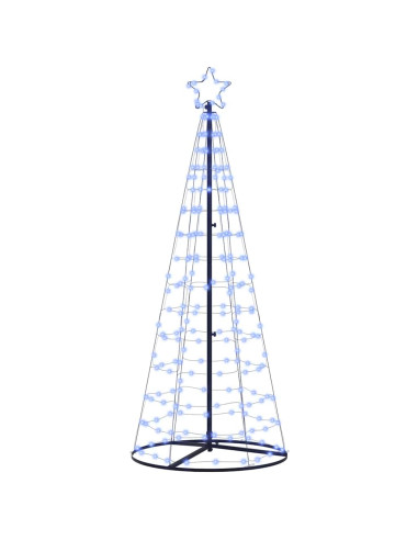 Albero di Natale LED con 390 LED con supporto Blu 250 cm Ferro