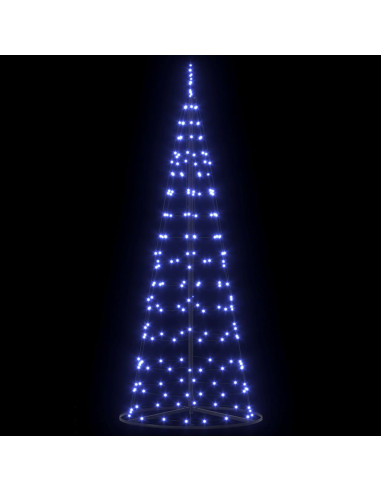 Albero di Natale LED con 390 LED con supporto Blu 250 cm Ferro