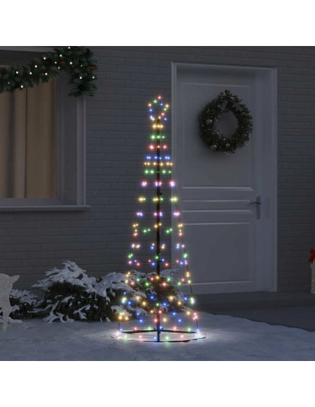 Albero di Natale LED EKENAS 250 cm 390 LED Multicolore Acciaio