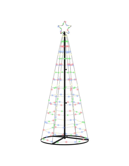 Albero di Natale LED EKENAS 250 cm 390 LED Multicolore Acciaio