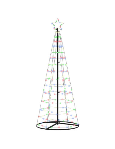 Albero di Natale LED EKENAS 250 cm 390 LED Multicolore Acciaio