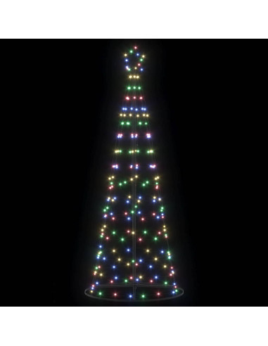 Albero di Natale LED EKENAS 250 cm 390 LED Multicolore Acciaio