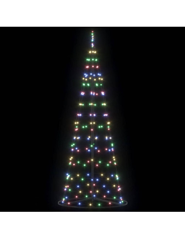 Albero di Natale LED EKENAS 250 cm 390 LED Multicolore Acciaio