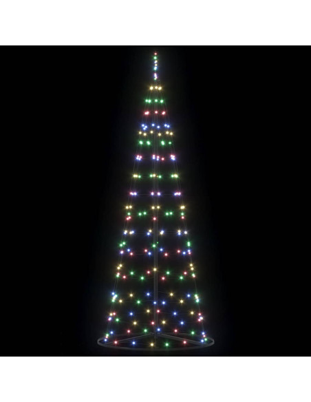 Albero di Natale LED EKENAS 250 cm 390 LED Multicolore Acciaio
