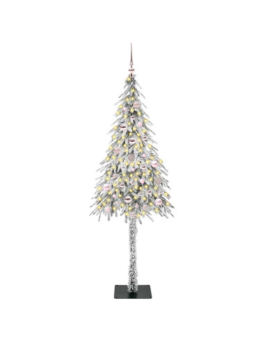 Albero di Natale con 150 LED Bianco 150 cm PE e Acciaio