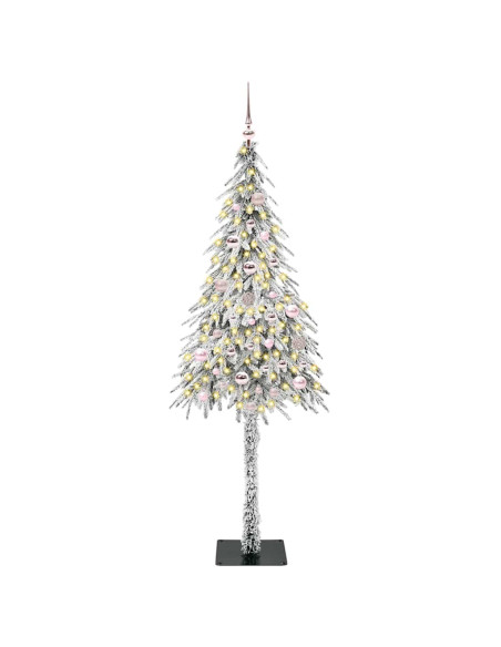 Albero di Natale con 150 LED Bianco 150 cm PE e Acciaio