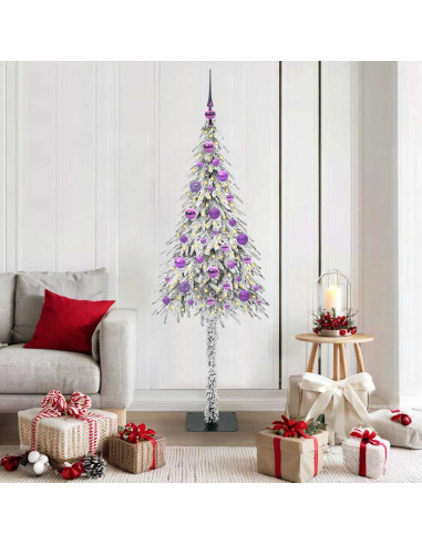 Albero di Natale con 150 LED Bianco 150 cm PE e Acciaio