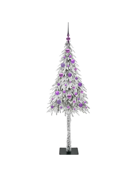 Albero di Natale con 150 LED Bianco 150 cm PE e Acciaio