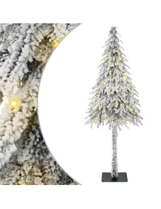 Albero di Natale Bianco 150 cm PE e Acciaio 2