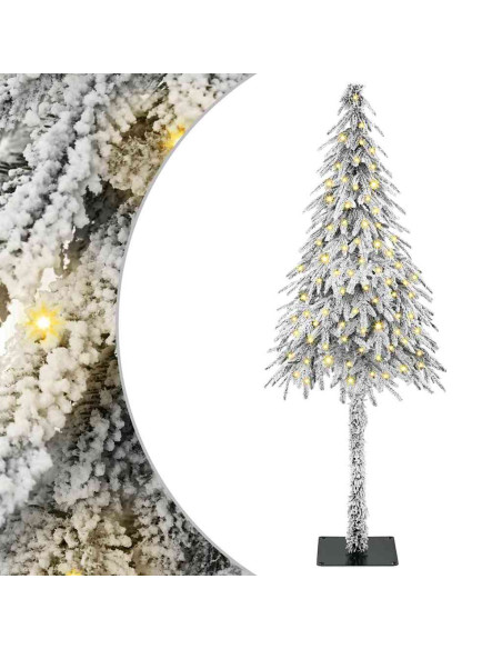 Albero di Natale Bianco 150 cm PE e Acciaio