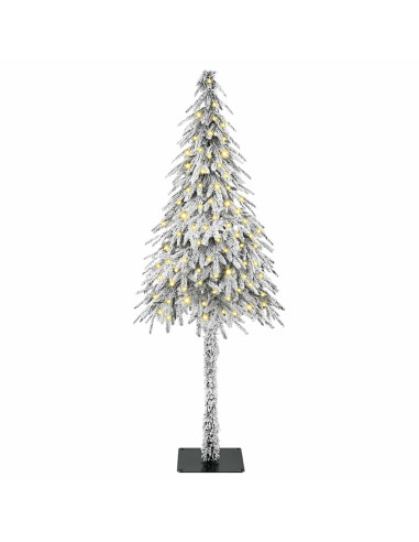 Albero di Natale Bianco 150 cm PE e Acciaio