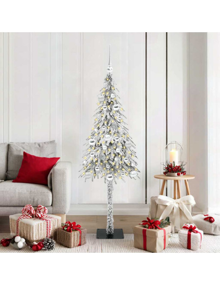 Albero di Natale con 150 LED Bianco 150 cm PE e Acciaio